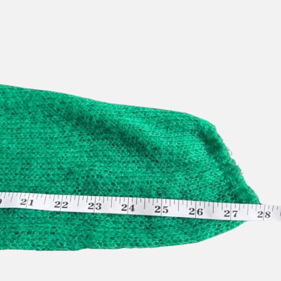 Savage X Fenty Knittin Pretty Loose Knit Sunburst Green Yellow Sweater (Size L) - Picture 12 of 16